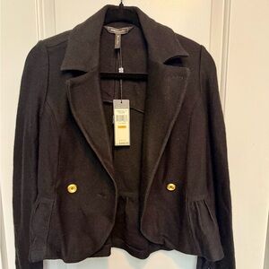 BCBGMaxAzria Black Blazer with Gold Buttons